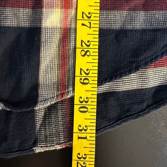 Chaps Ralph Lauren Black and Red Check Short Sleeve Cotton Button Down Size L - Picture 7 of 7